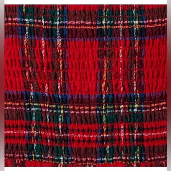 JANIE AND JACK PLAID SMOCKED PEPLUM